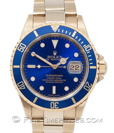 rolex submariner 18 ct